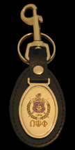 Omega Psi Phi ΩΨΦ Shield Keychain Leather Key Fob – Betty's Promos